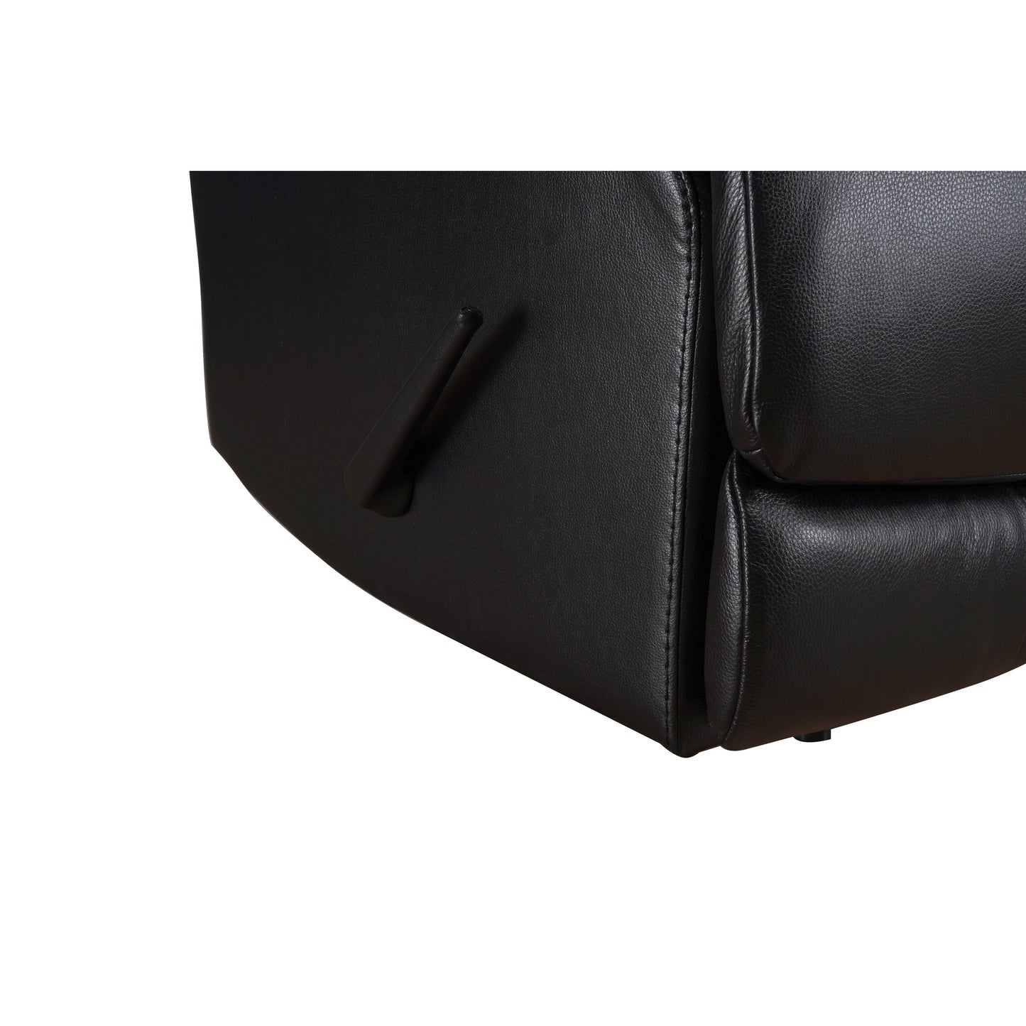 Fauteuil inclinable manuel extensible avec repose-pieds en cuir véritable marron de qualité supérieure Davin