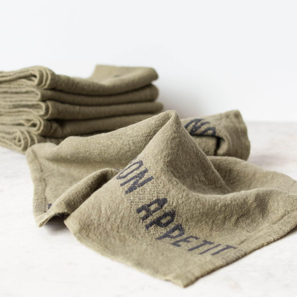 Lot de 4 serviettes Bon Appetit | Avocat et noir