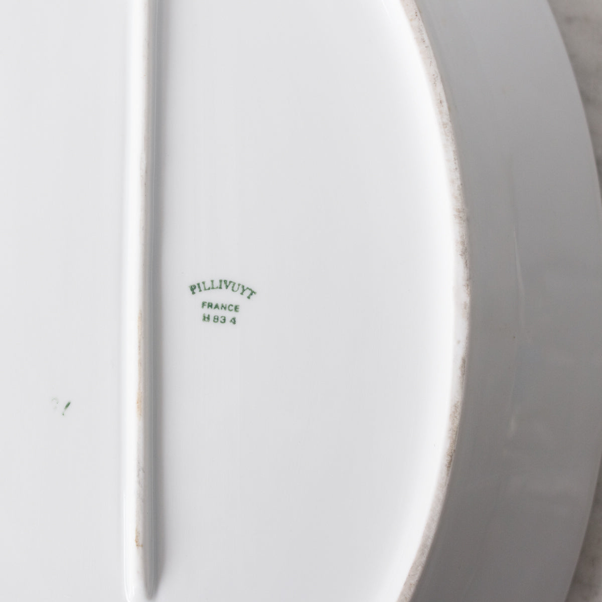 Plat ovale Pillyvuyt avec cuillère en argent