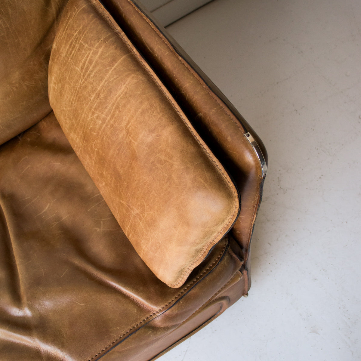 Causeuse Vintage en Cuir Roche Bobois