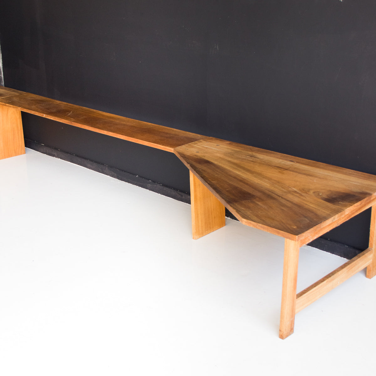 Banquette vintage en noyer