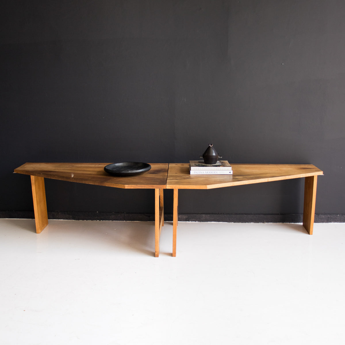 Banquette vintage en noyer
