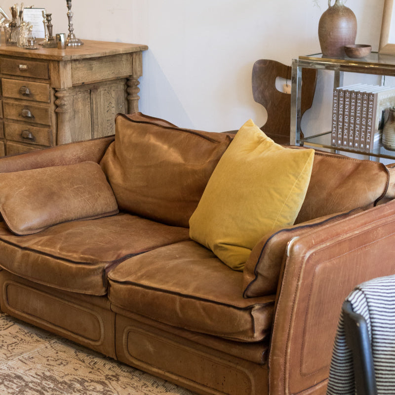 Causeuse Vintage en Cuir Roche Bobois
