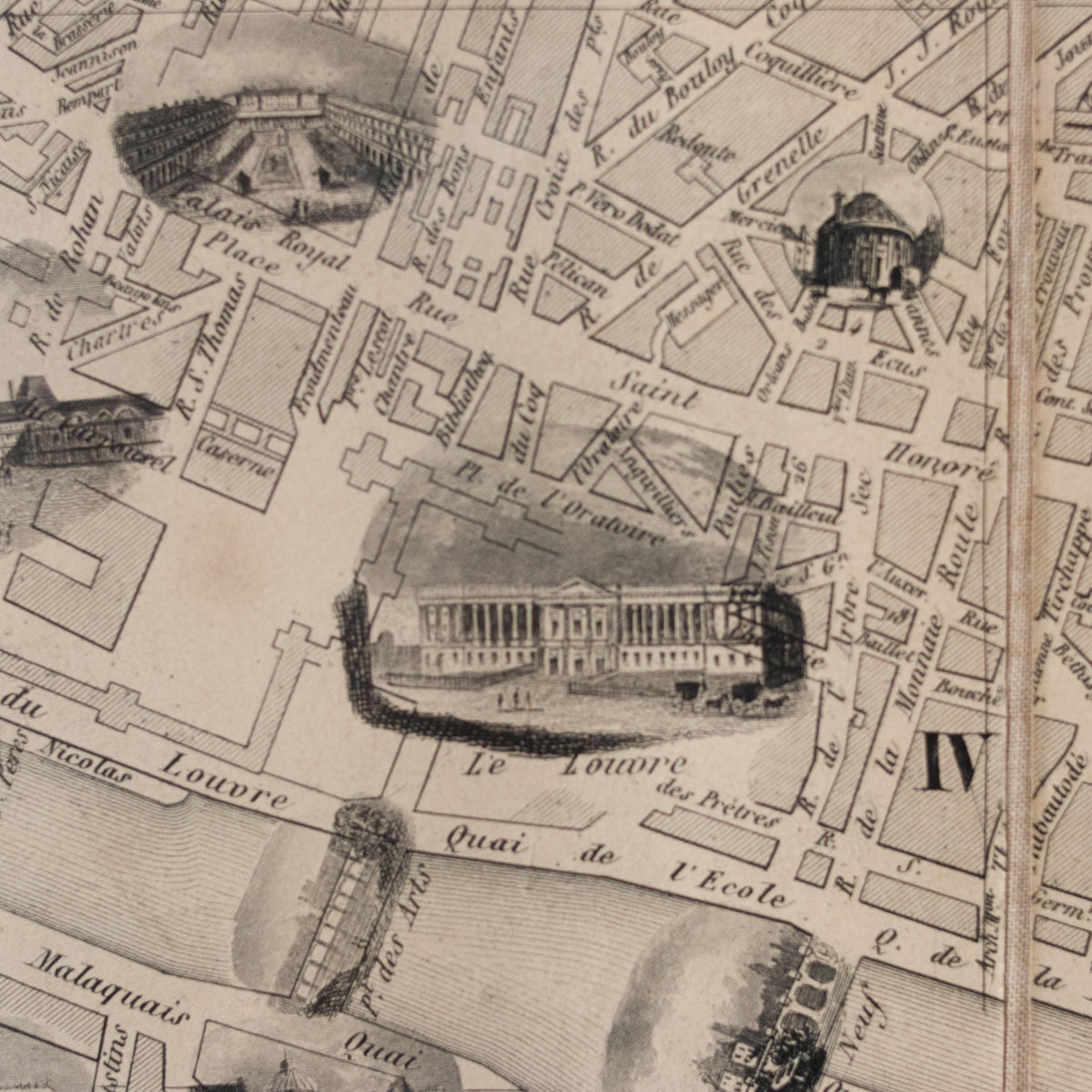 Carte encadrée de Paris