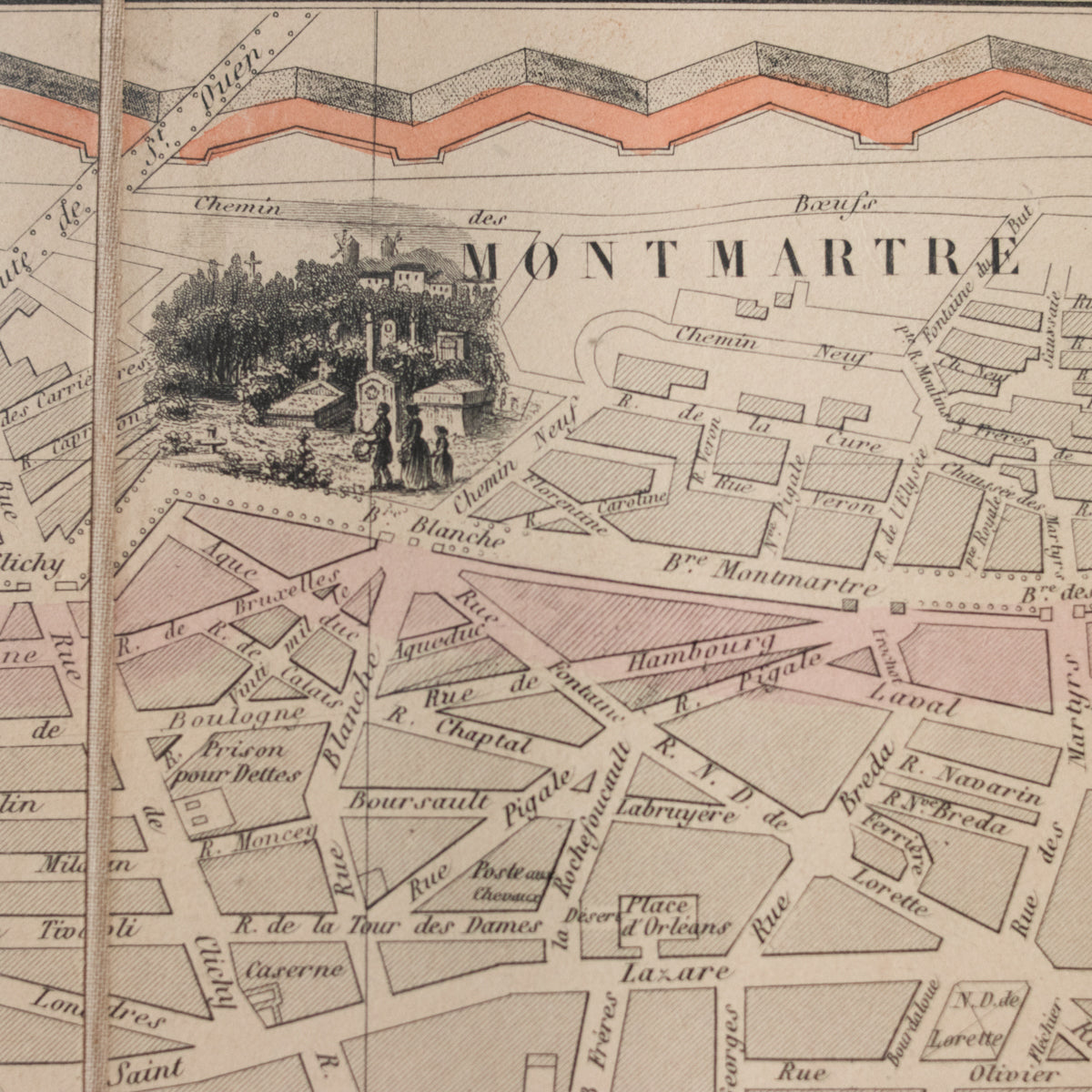 Carte encadrée de Paris