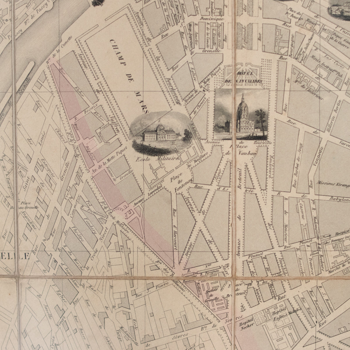 Carte encadrée de Paris