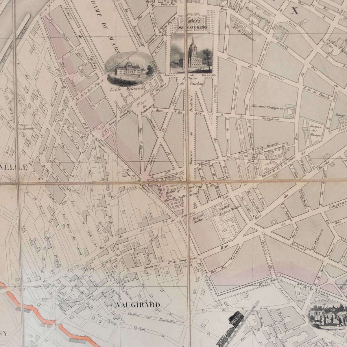 Carte encadrée de Paris