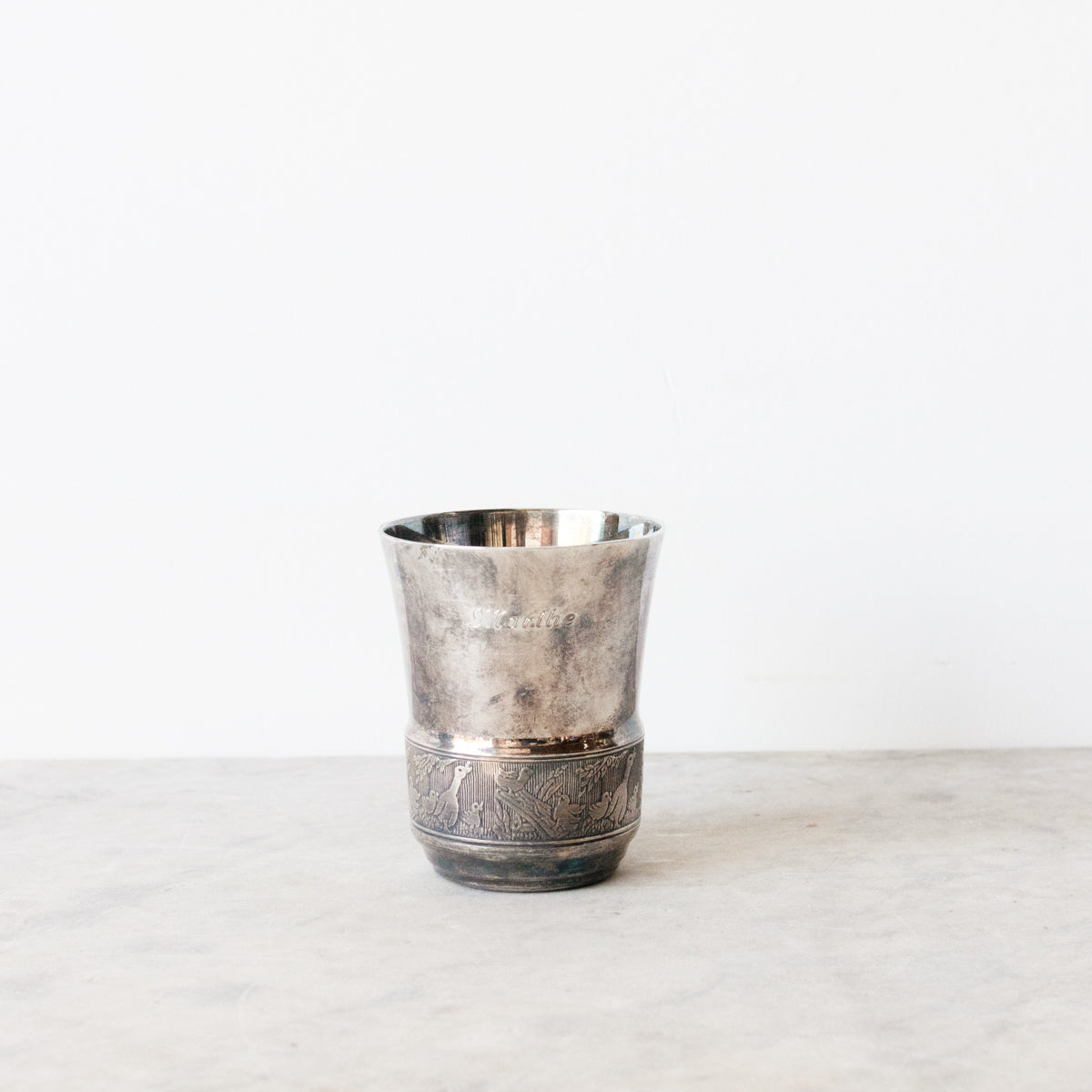 Lot de 5 tasses de baptême gravées