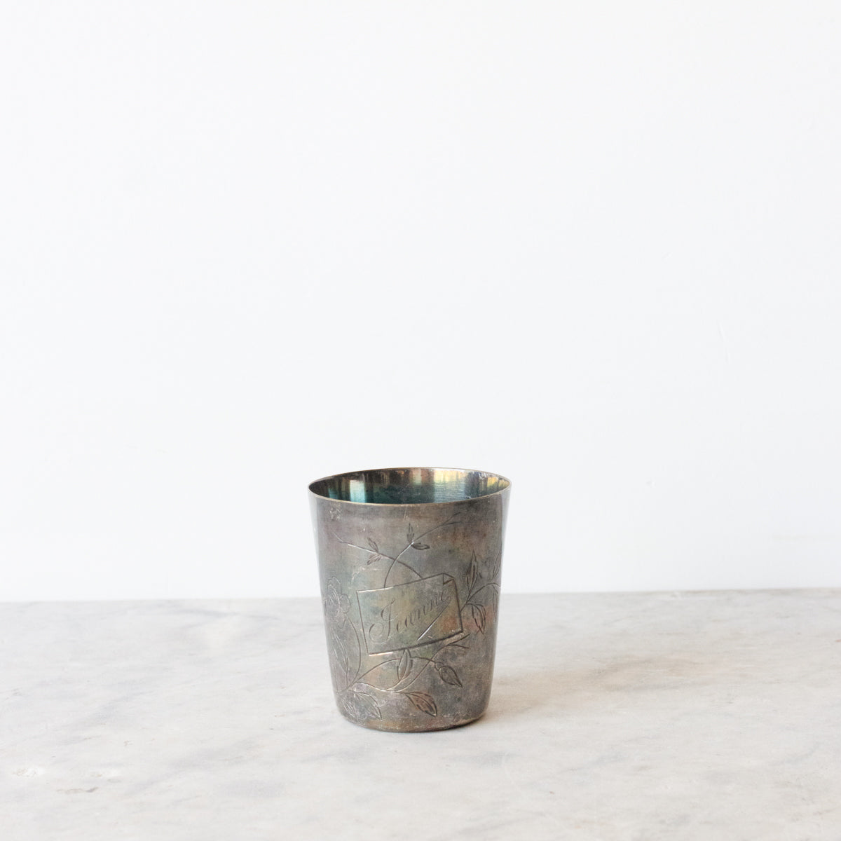 Lot de 5 tasses de baptême gravées