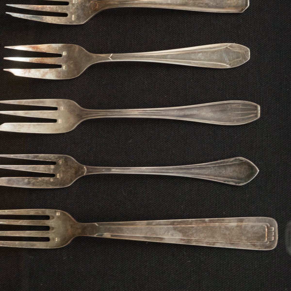 Coffret-fourchette en argent antique | Collection Art déco