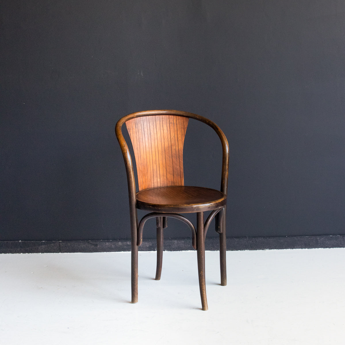 Fauteuil Fischel E15C en bois courbé