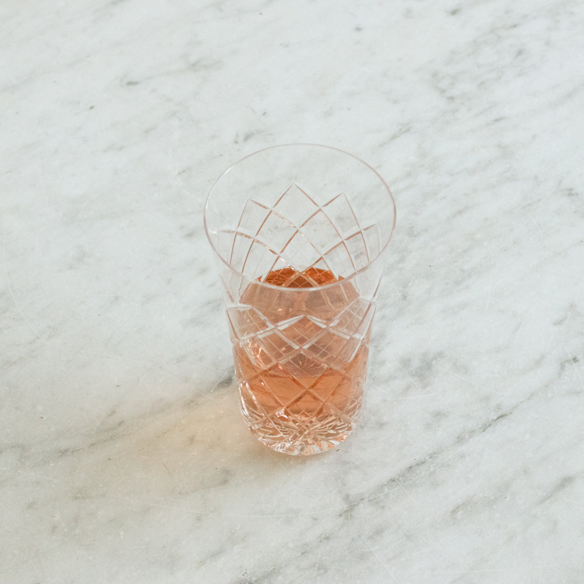 Ensemble de 4 gobelets en cristal taillé
