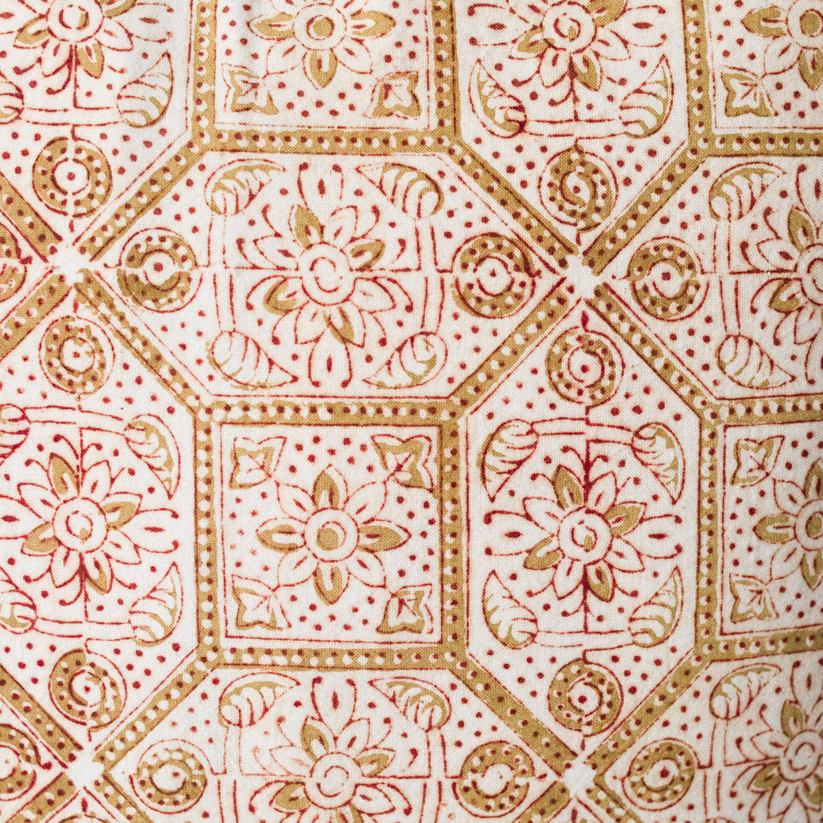 Housse de coussin à imprimé bloc | Lipika Gold