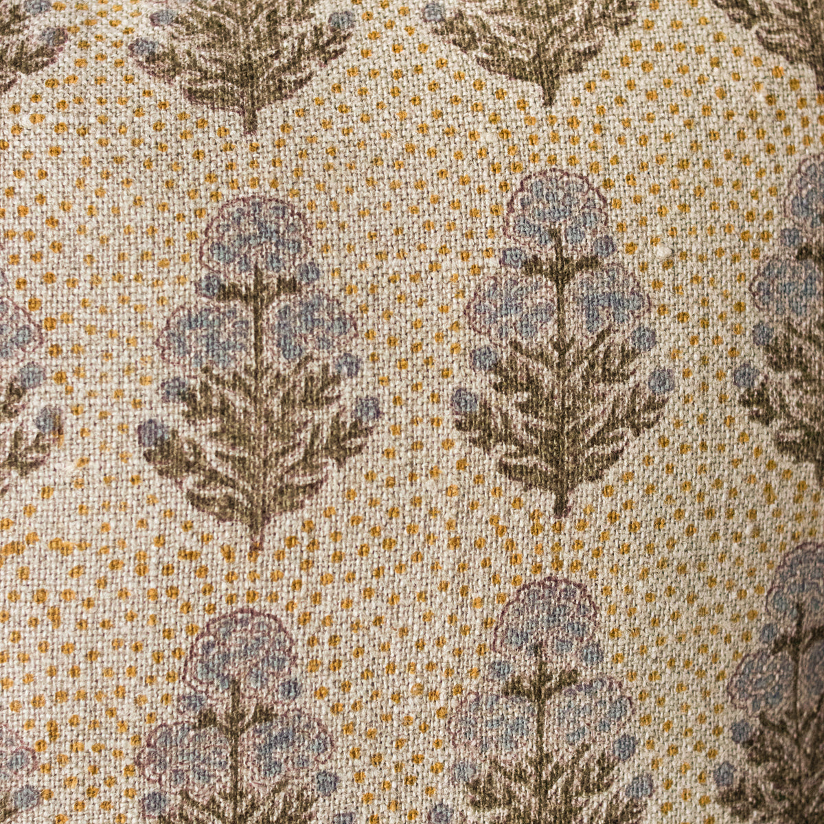 Housse de coussin à imprimé bloc | Coquelicot moutarde