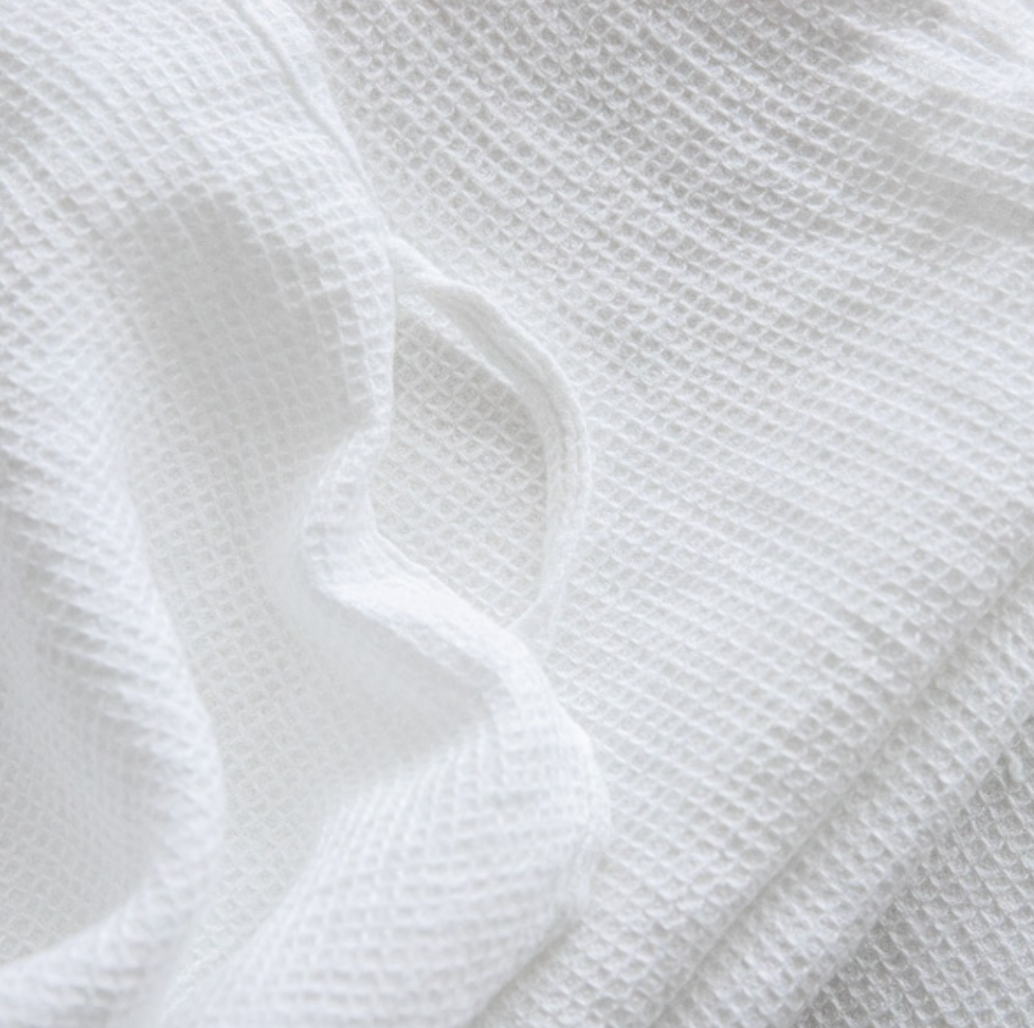 Serviette gaufrée en lin | Blanche