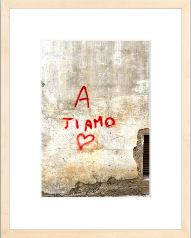 Une photographie imprimée de Ti Amo