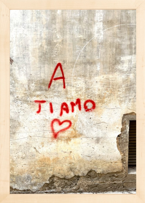 Une photographie imprimée de Ti Amo