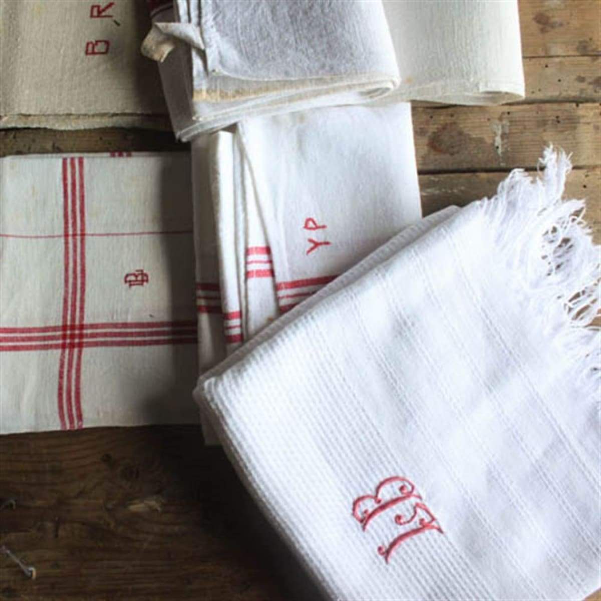 Paire de torchons de cuisine vintage