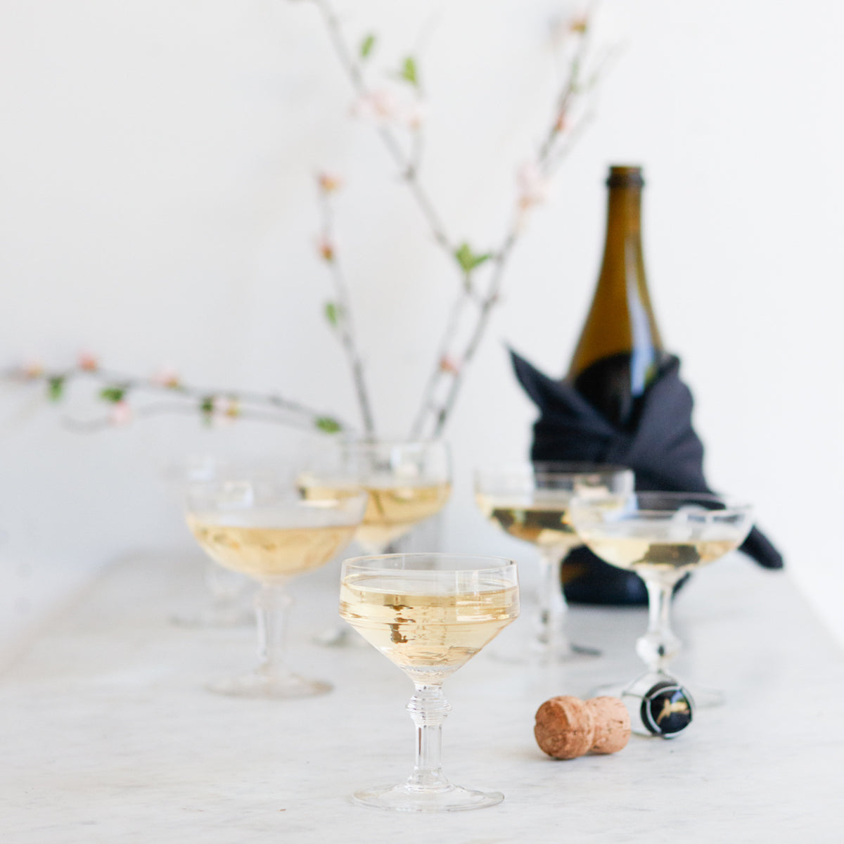 Ensemble de 4 coupes à champagne classiques