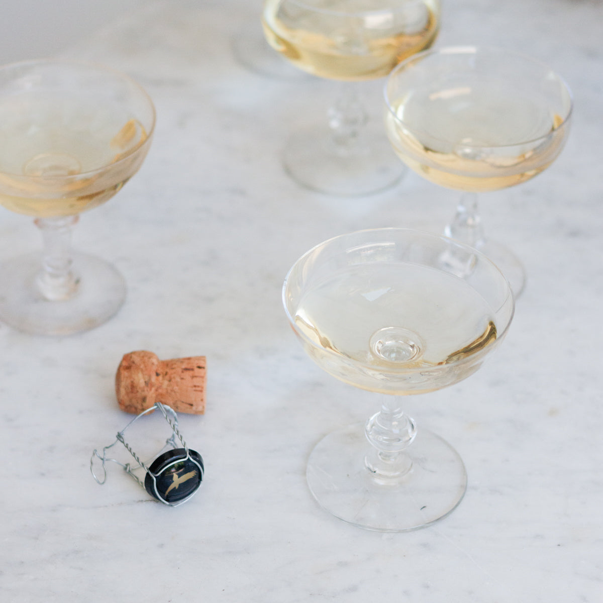 Ensemble de 4 coupes à champagne classiques