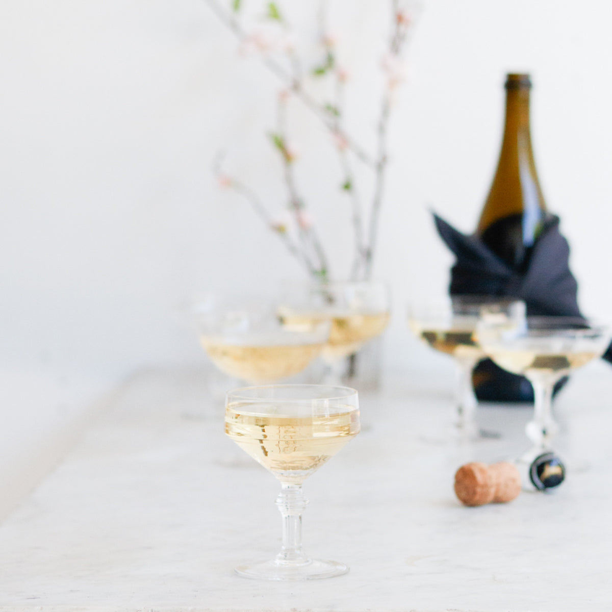 Ensemble de 4 coupes à champagne classiques