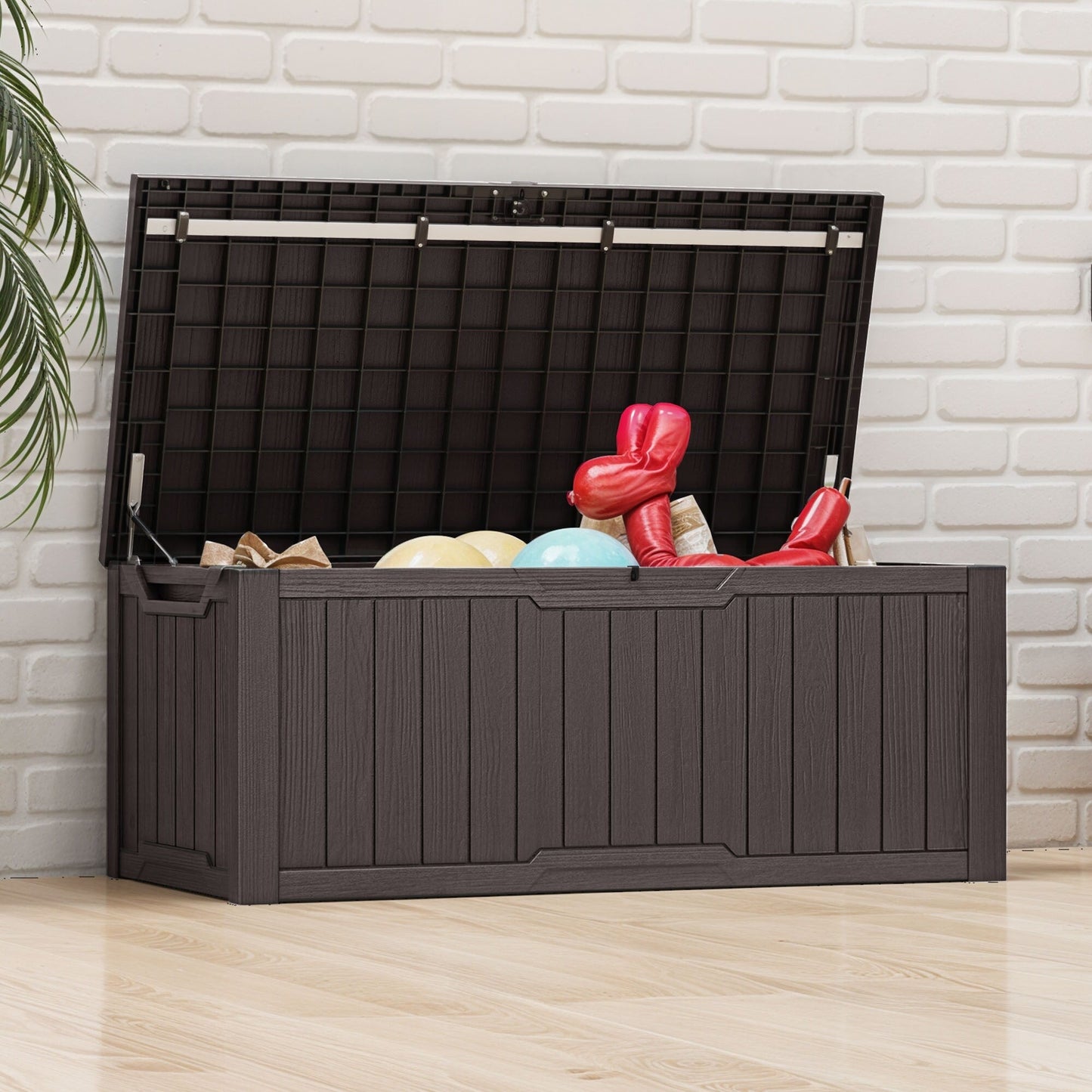 Coffre de pont verrouillable en résine résistant à l'eau de 120 à 260 gallons