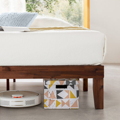 Cadre de lit plateforme classique en bois massif 12