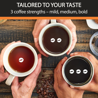 Cafetière programmable 14 tasses, carafe en acier inoxydable, 3 niveaux d'infusion, minuterie 24 h, maintien au chaud 4 h