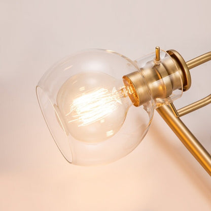 Applique murale de salle de bain à 2/3 lumières avec abat-jour en verre