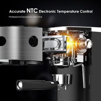 Machine à expresso 20 bars avec mousseur à lait et buse vapeur, machine à cappuccino et latte pour la maison, cadeau pour les amateurs de café