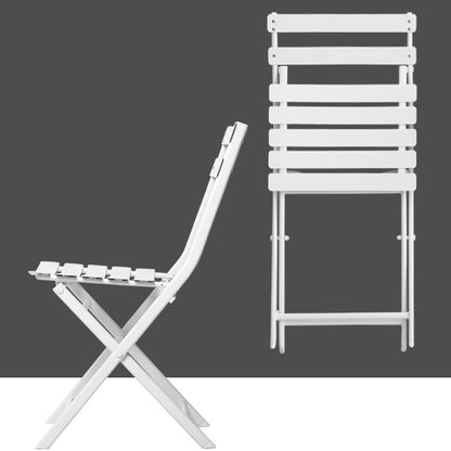 Ensemble bistro minimaliste de patio 3 pièces avec table ronde pliable et chaises - Ensemble bistro de patio 3 pièces