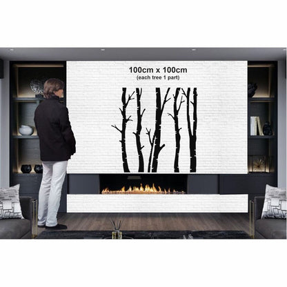 5 décorations murales en métal représentant des arbres secs pour la maison et l'extérieur