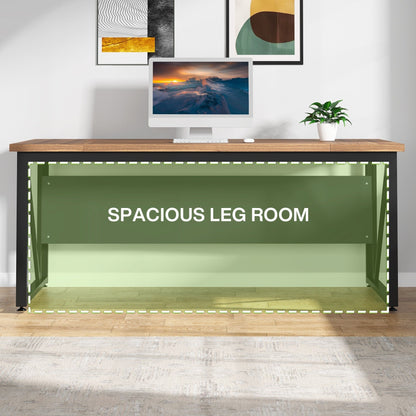 Bureau d'ordinateur en L de 63 pouces avec classeur latéral de 47 pouces, ensemble de bureau exécutif pour la maison