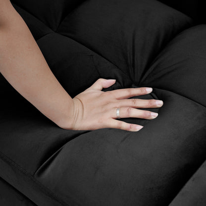 Canapé-lit convertible 3 en 1 en velours à 64,96 $ avec dossier réglable, poche de rangement et capacité de charge de 500 lb