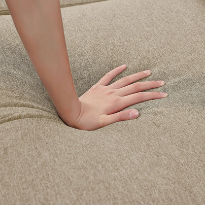 Canapé sectionnel en L 86,22 pouces avec poches de rangement latérales