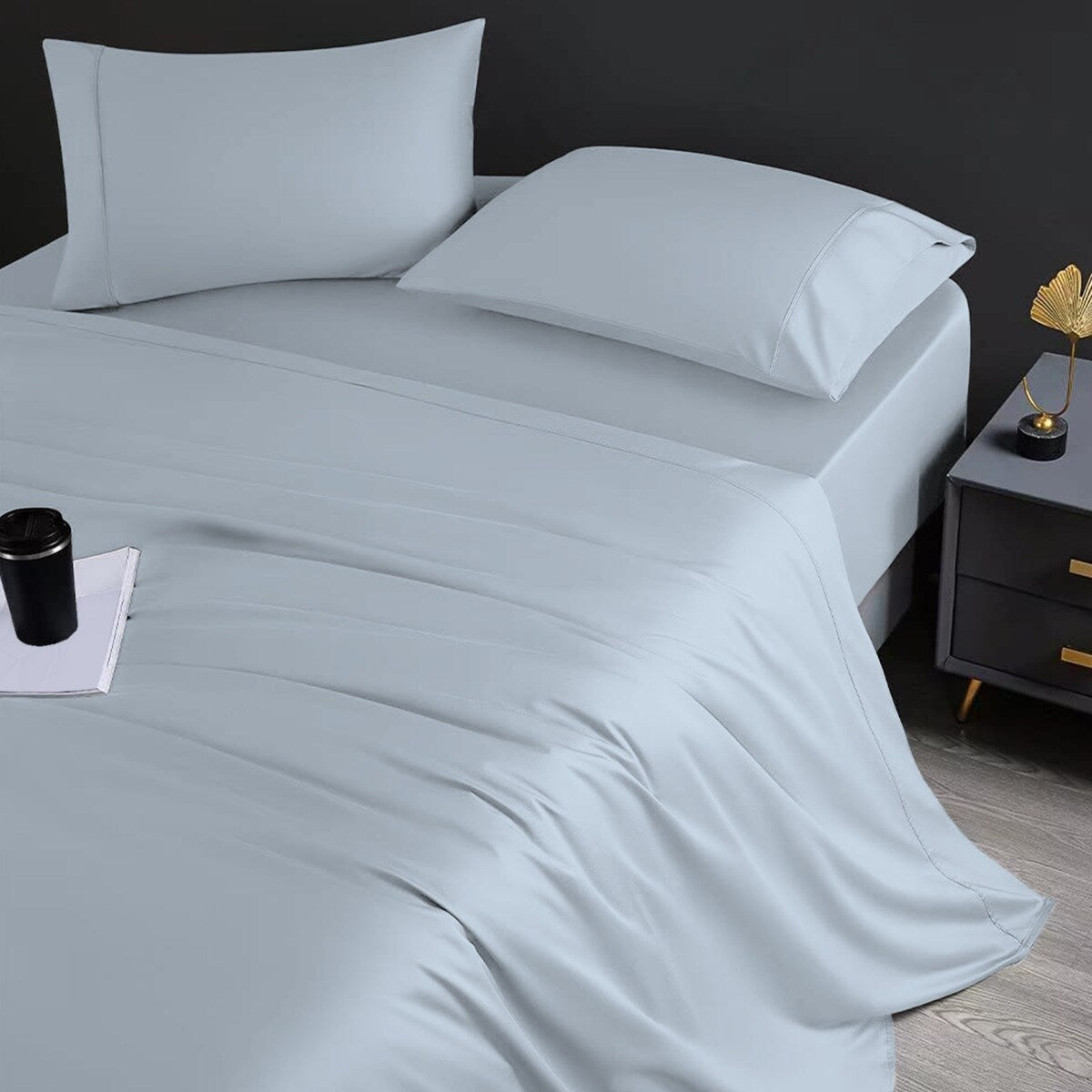 Parure de draps Aireolux en coton égyptien de luxe ultra-doux et soyeux 1000 fils