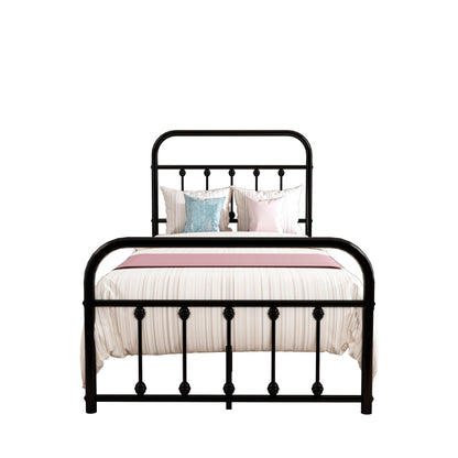 Cadre de lit plateforme en métal vintage simple Alazyhome, montage facile