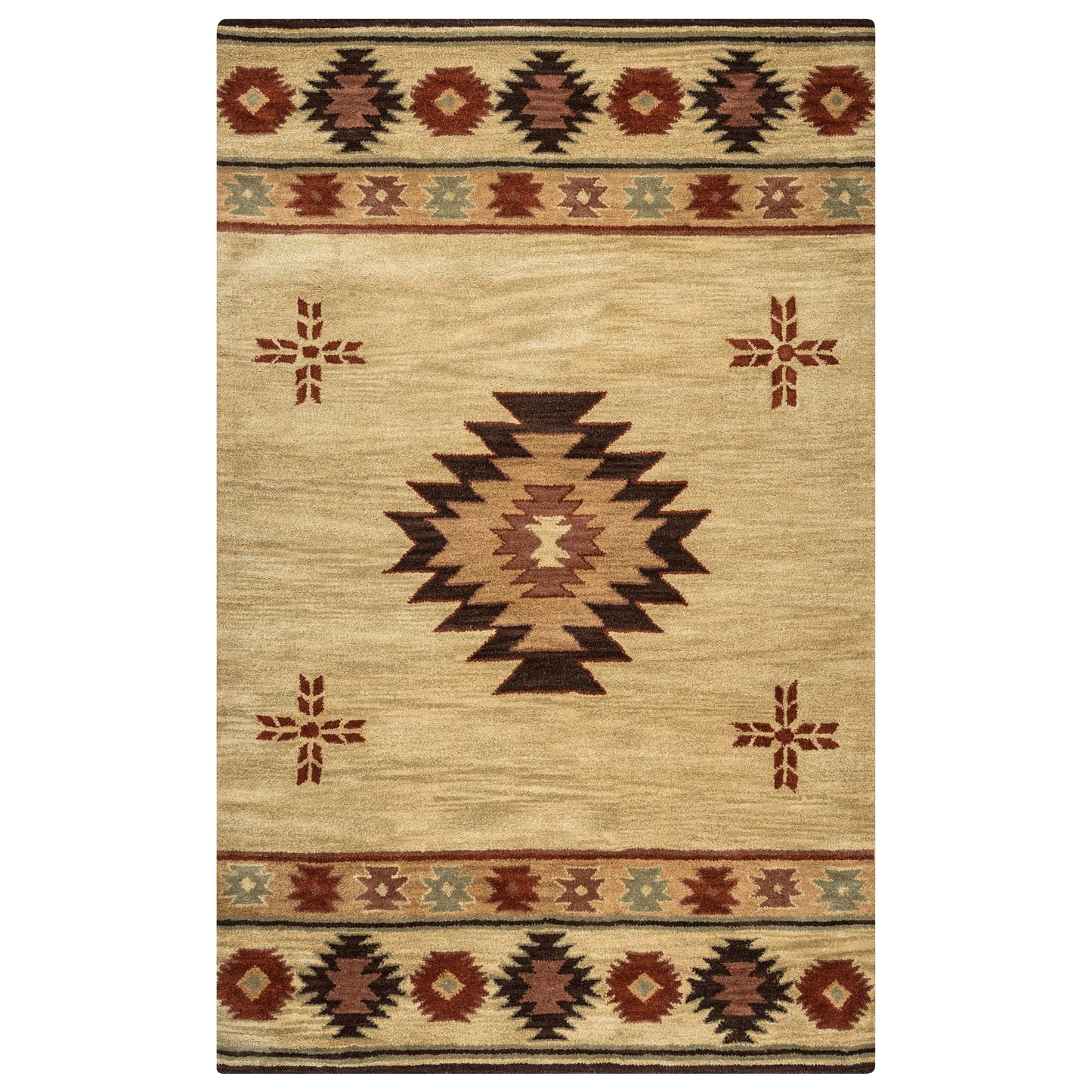 Tapis en laine touffeté à la main Alora Decor Ryder Southwestern