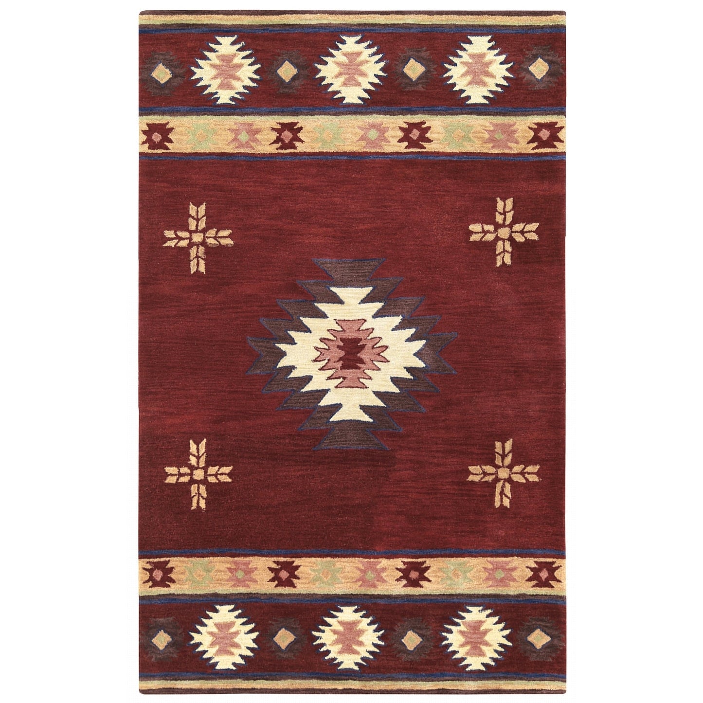 Tapis en laine touffeté à la main Alora Decor Ryder Southwestern