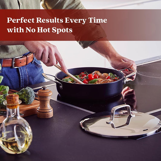 Batterie de cuisine en acier inoxydable et en céramique antiadhésive Alva Maestro