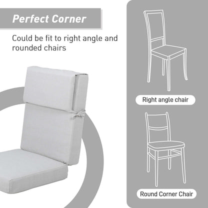 Lot de 4 coussins de chaise à dossier haut Aoodor Patio, 46 ​​x 21 x 4 pouces (coussins uniquement)