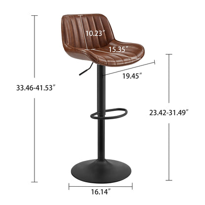 Tabouret de bar pivotant à hauteur réglable Art Leon, lot de 2