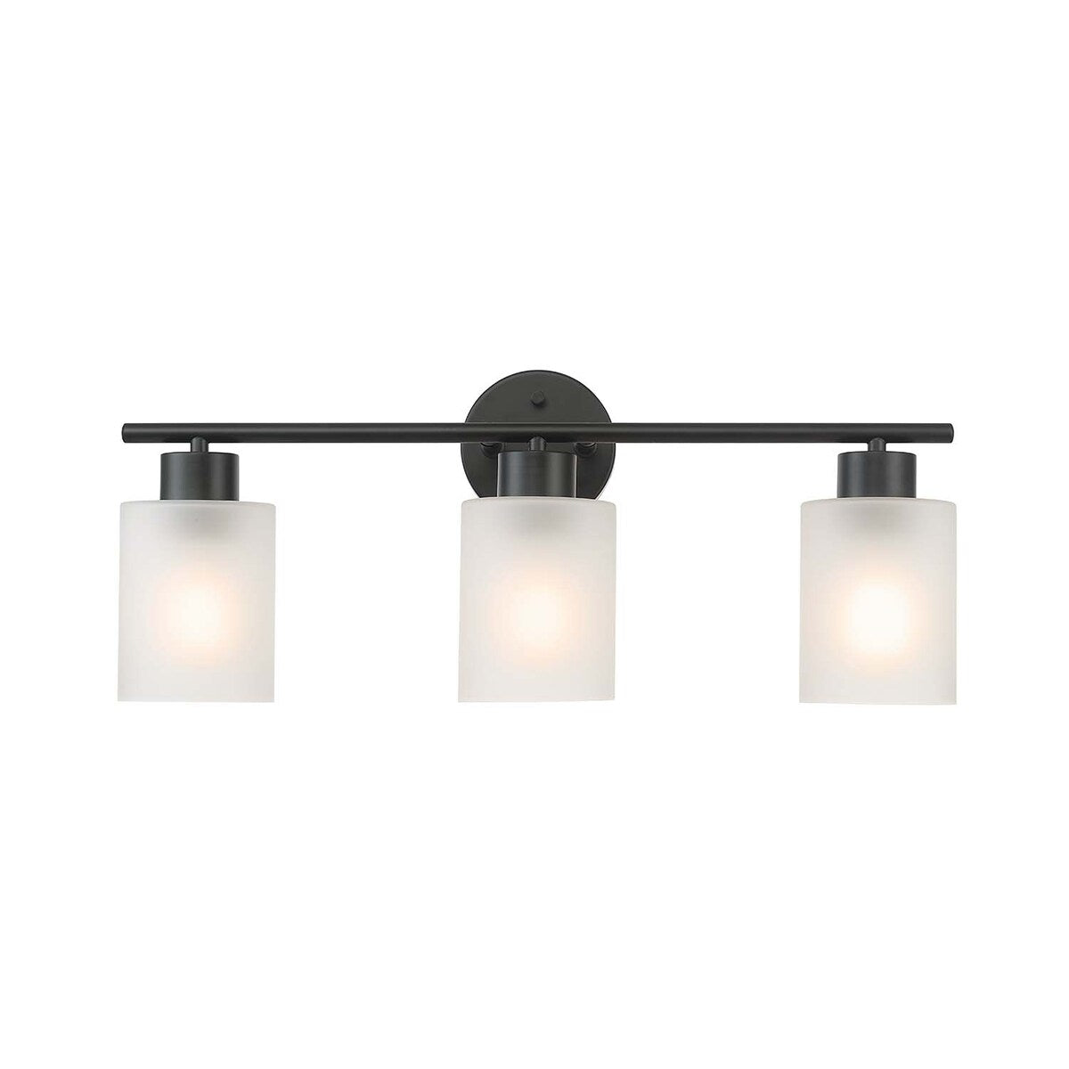 Bellevue Lydia 3 lumières 23 large lampe de salle de bain avec verre givré