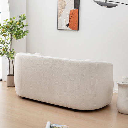 Causeuse 2 places rembourrée KINWELL Boucle avec oreillers