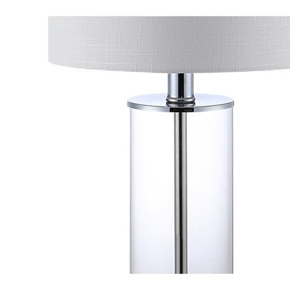 Lampe de table à LED Cabell 21 en verre, contemporaine et moderne, avec chargeur USB, bronze huilé (lot de 2) par JONATHAN Y