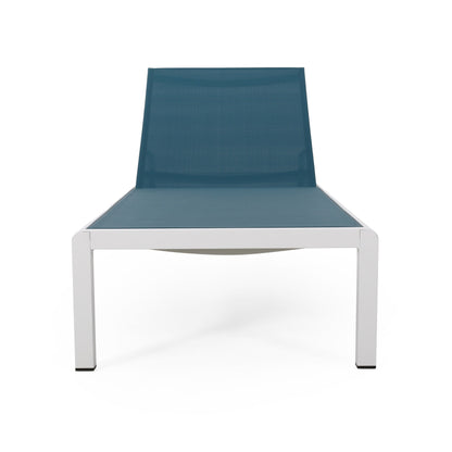 Chaise longue d'extérieur en aluminium Cape Coral (lot de 2) par Christopher Knight Home - 77,56 po x 25,20 po x 11,80 po