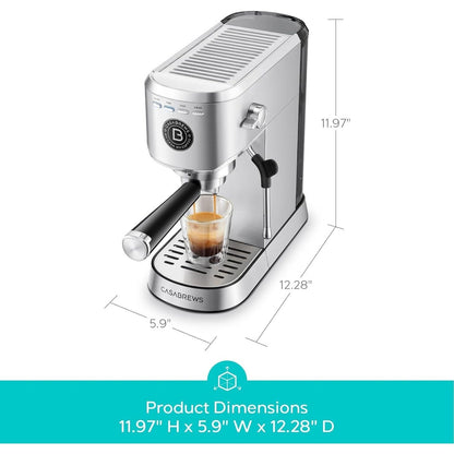 CASABREWS CM5418 Machine à expresso de base 20 bars avec mousse de lait pour la maison