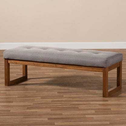 Banc contemporain rembourré en tissu par Baxton Studio
