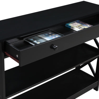 Console Oxford à 1 tiroir avec étagères Convenience Concepts