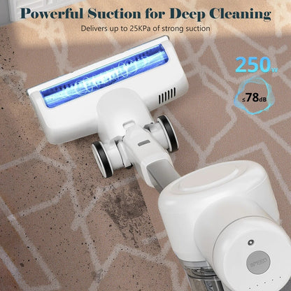 Aspirateur balai sans fil 3 en 1, léger pour tapis, sols durs, poils d'animaux et nettoyage de la maison